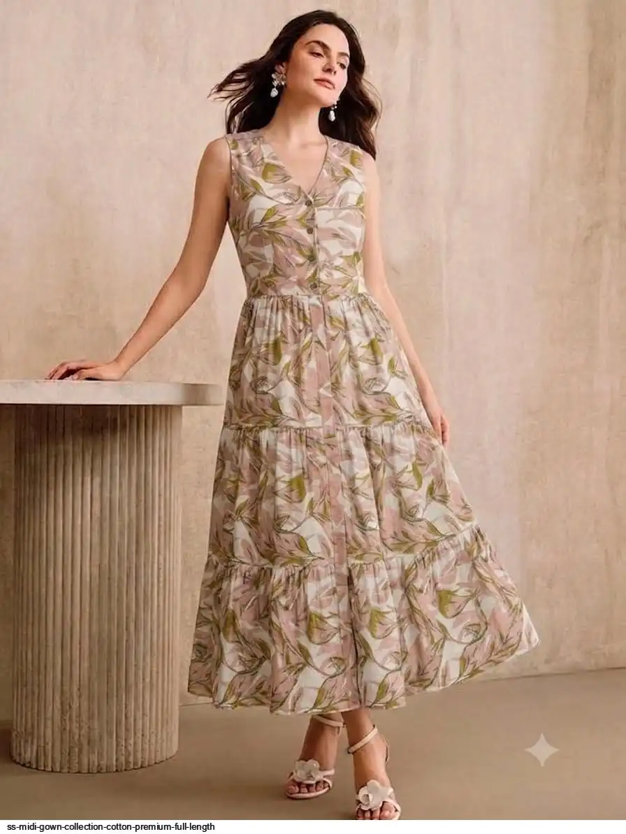 SS MIDI GOWN COLLECTION COTTON PREMIUM FULL LENGTH E
