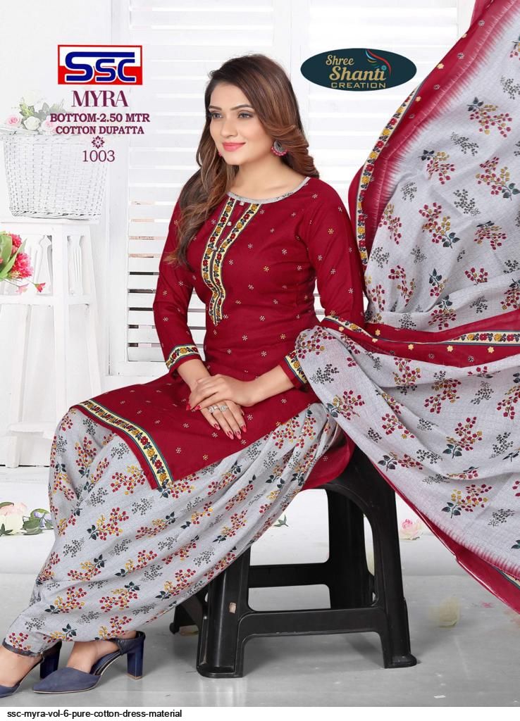 SSC MYRA VOL 6 PURE COTTON DRESS MATERIAL