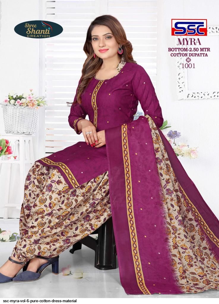 SSC MYRA VOL 6 PURE COTTON DRESS MATERIAL