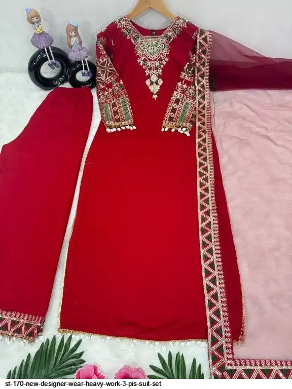 ST 170 NEW DESIGNER WEAR HEAVY WORK 3 PIS SUIT SET C