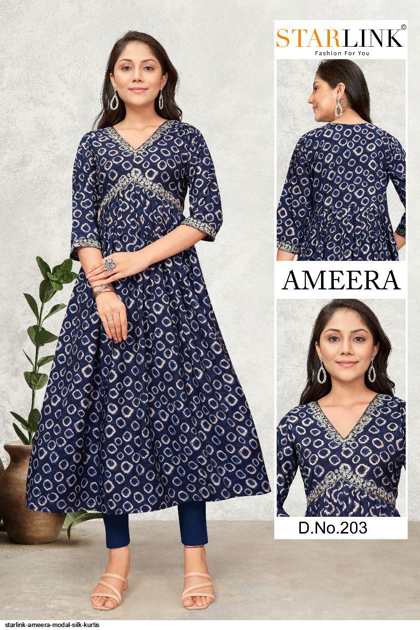 STARLINK AMEERA MODAL SILK KURTIS