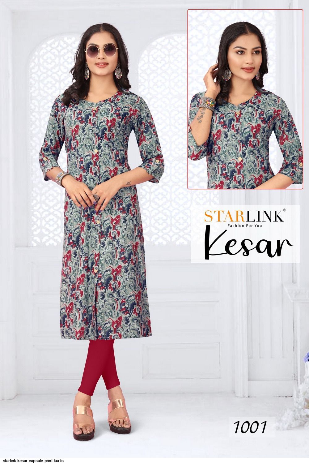 STARLINK KESAR CAPSULE PRINT kurtis