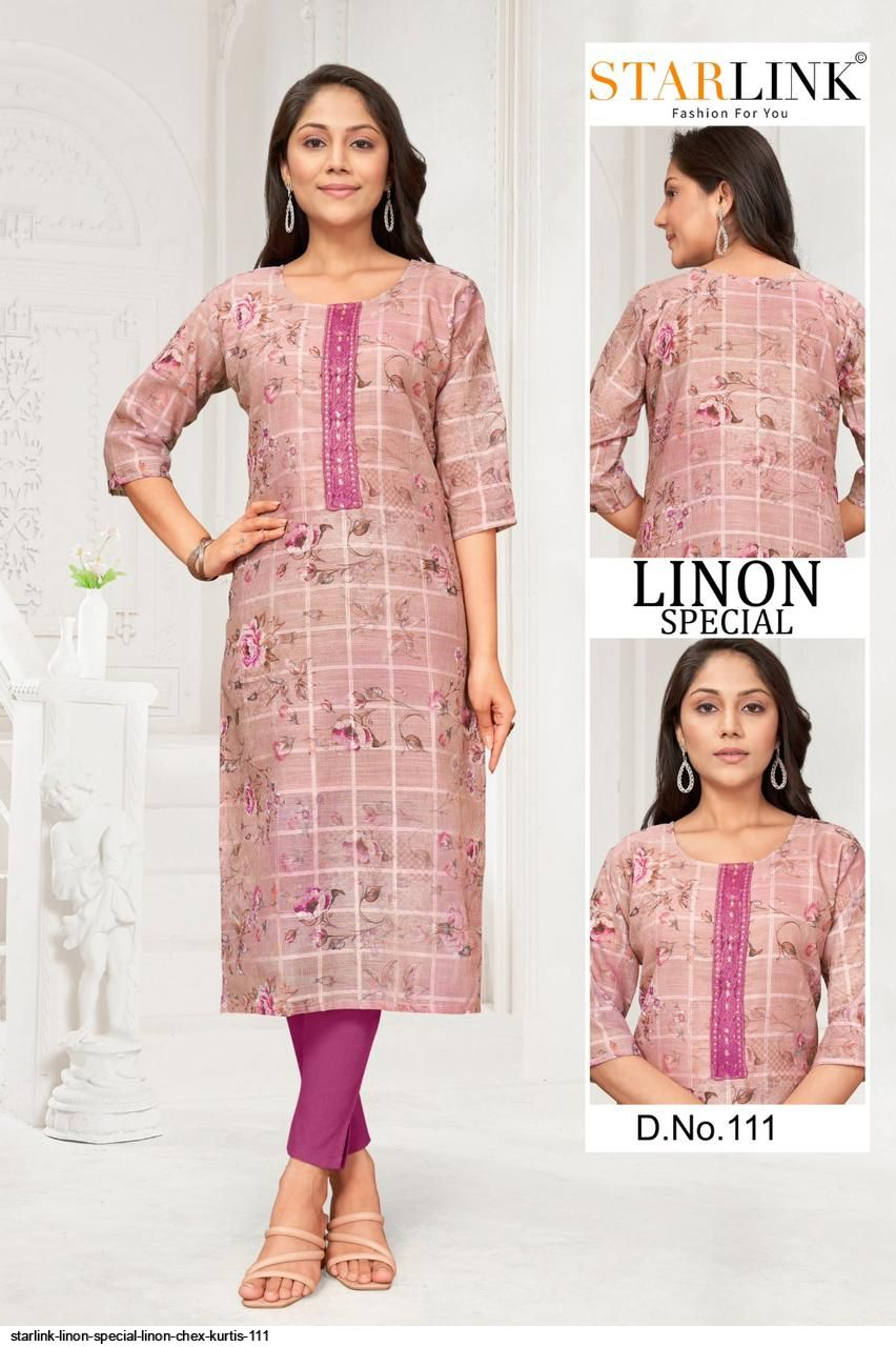 STARLINK LINON SPECIAL LINON CHEX KURTIS 111