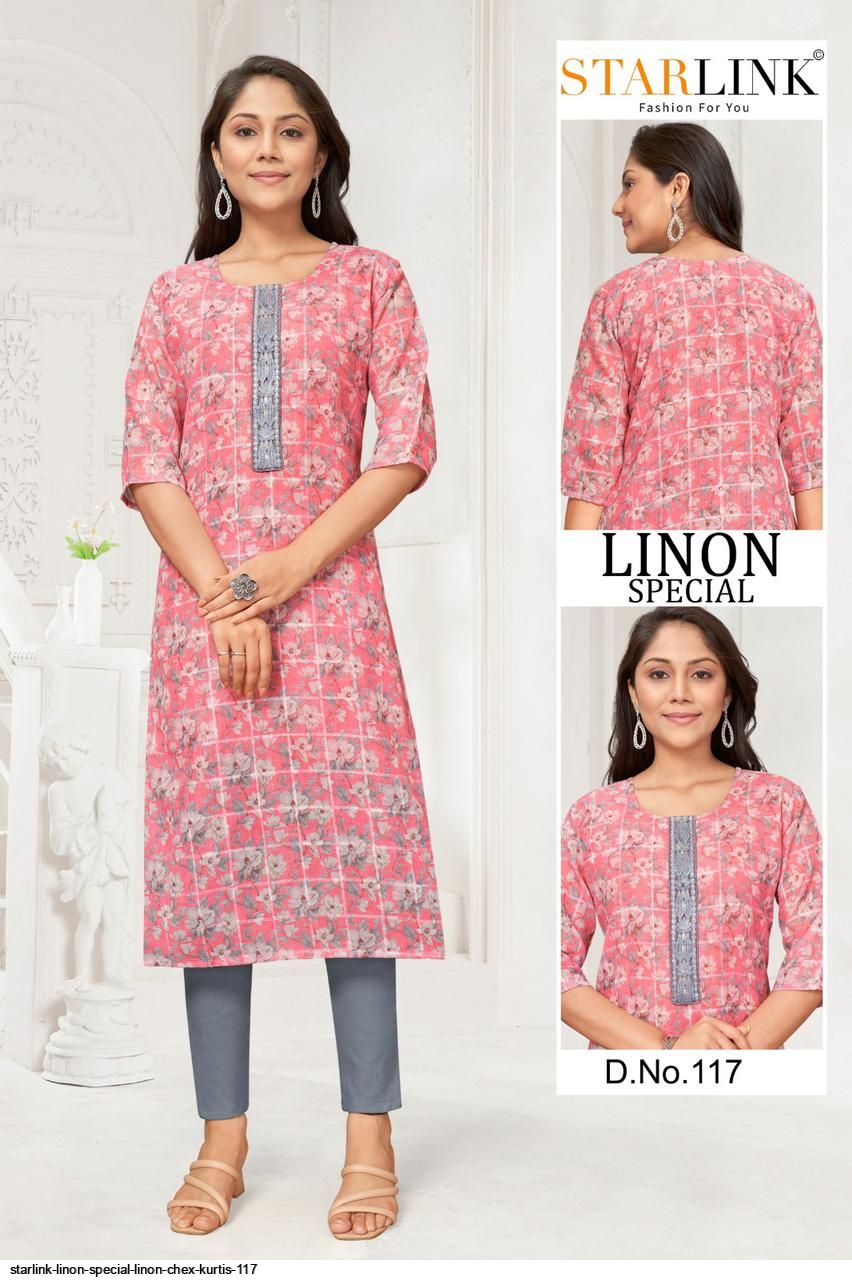 STARLINK LINON SPECIAL LINON CHEX KURTIS 117
