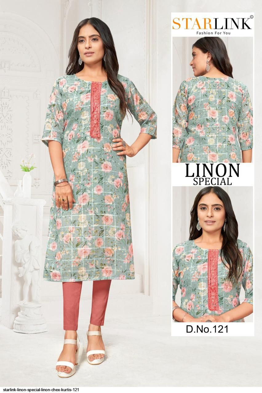 STARLINK LINON SPECIAL LINON CHEX KURTIS 121