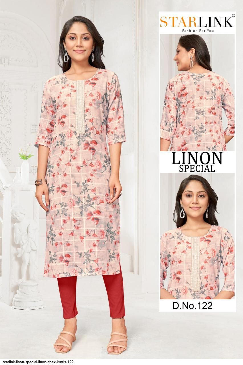 STARLINK LINON SPECIAL LINON CHEX KURTIS 122