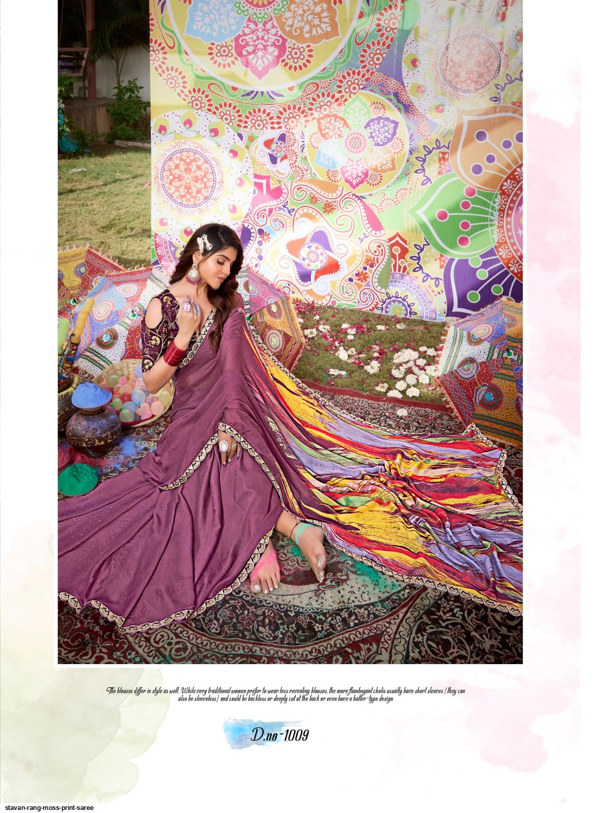 Stavan Rise STAVAN RANG MOSS PRINT saree