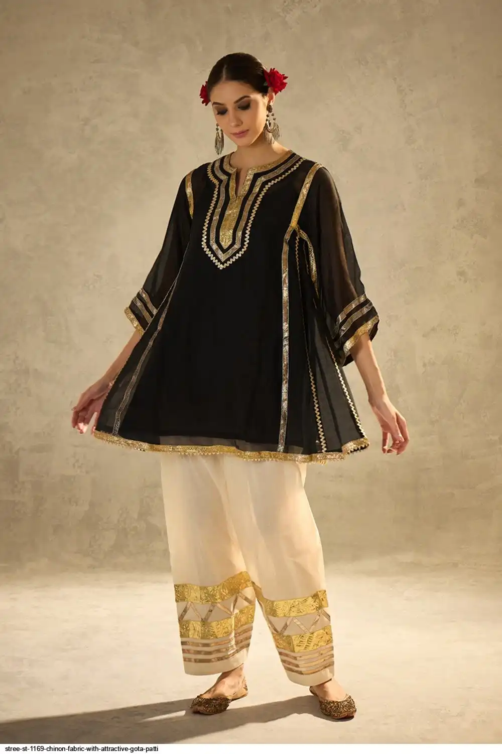 STREE ST 1169 CHINON FABRIC WITH ATTRACTIVE GOTA PATTI 2