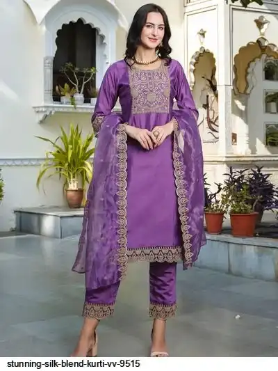 STUNNING SILK BLEND KURTI VV 9515