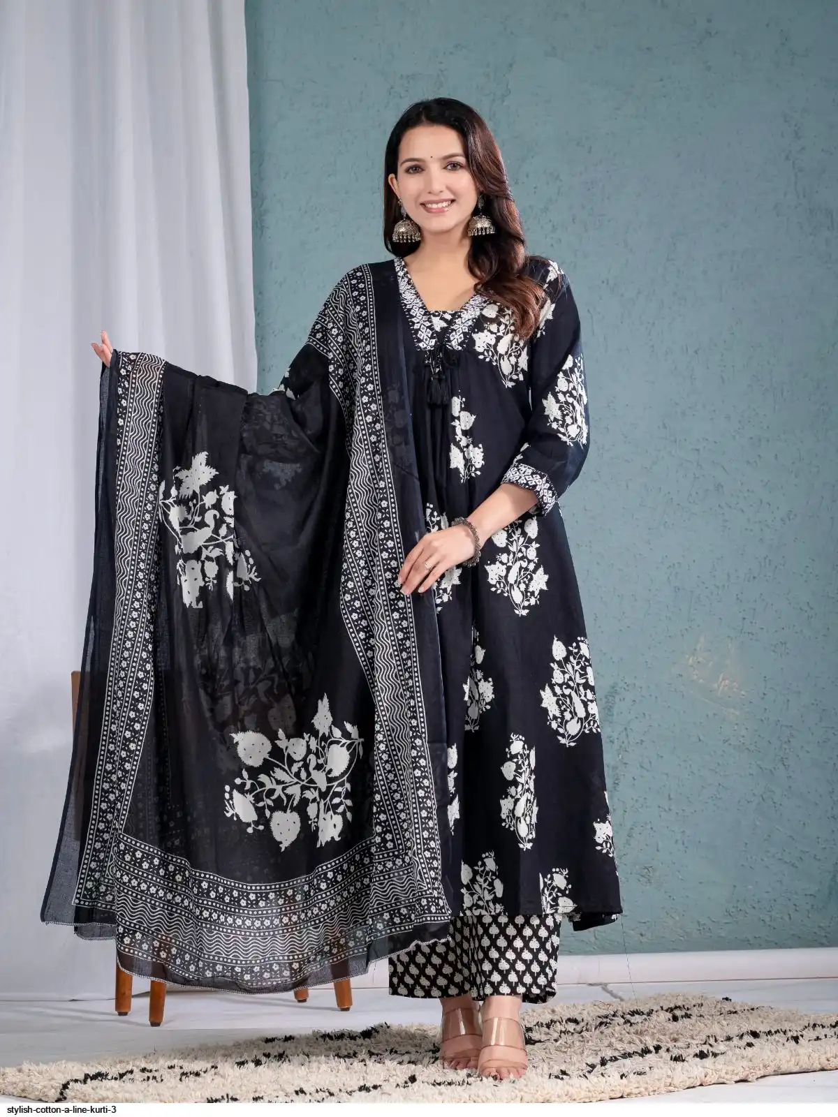 STYLISH COTTON A LINE KURTI 3