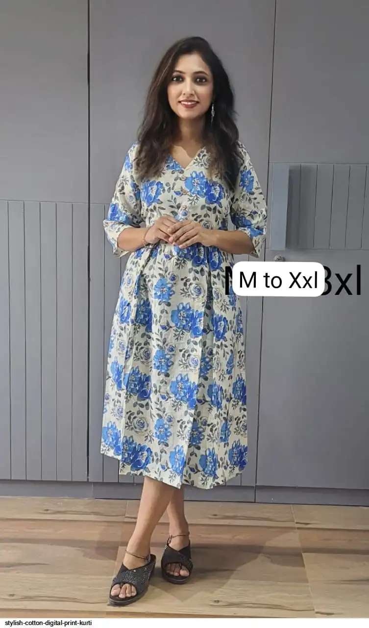 STYLISH COTTON DIGITAL PRINT KURTI