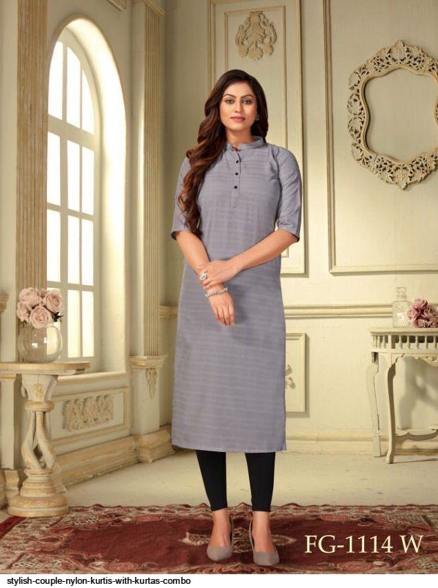 Grey shaded kurti with minimal designs on it looks perfect when paired with  matching leggings﻿ | Matching leggings, Dresses for work, Indian dresses