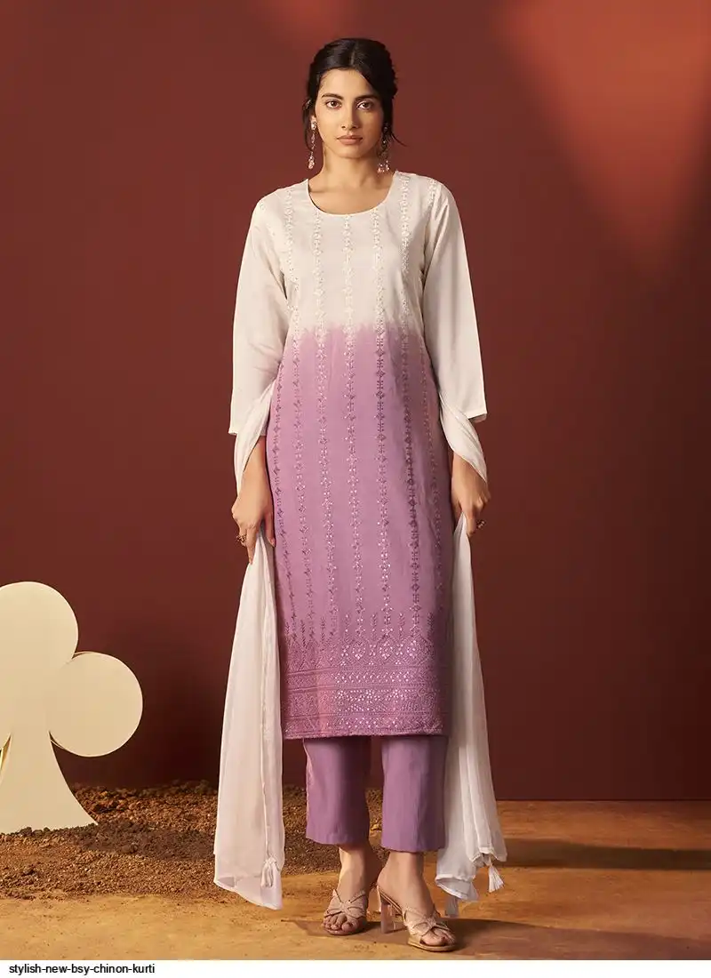 STYLISH NEW BSY CHINON KURTI A