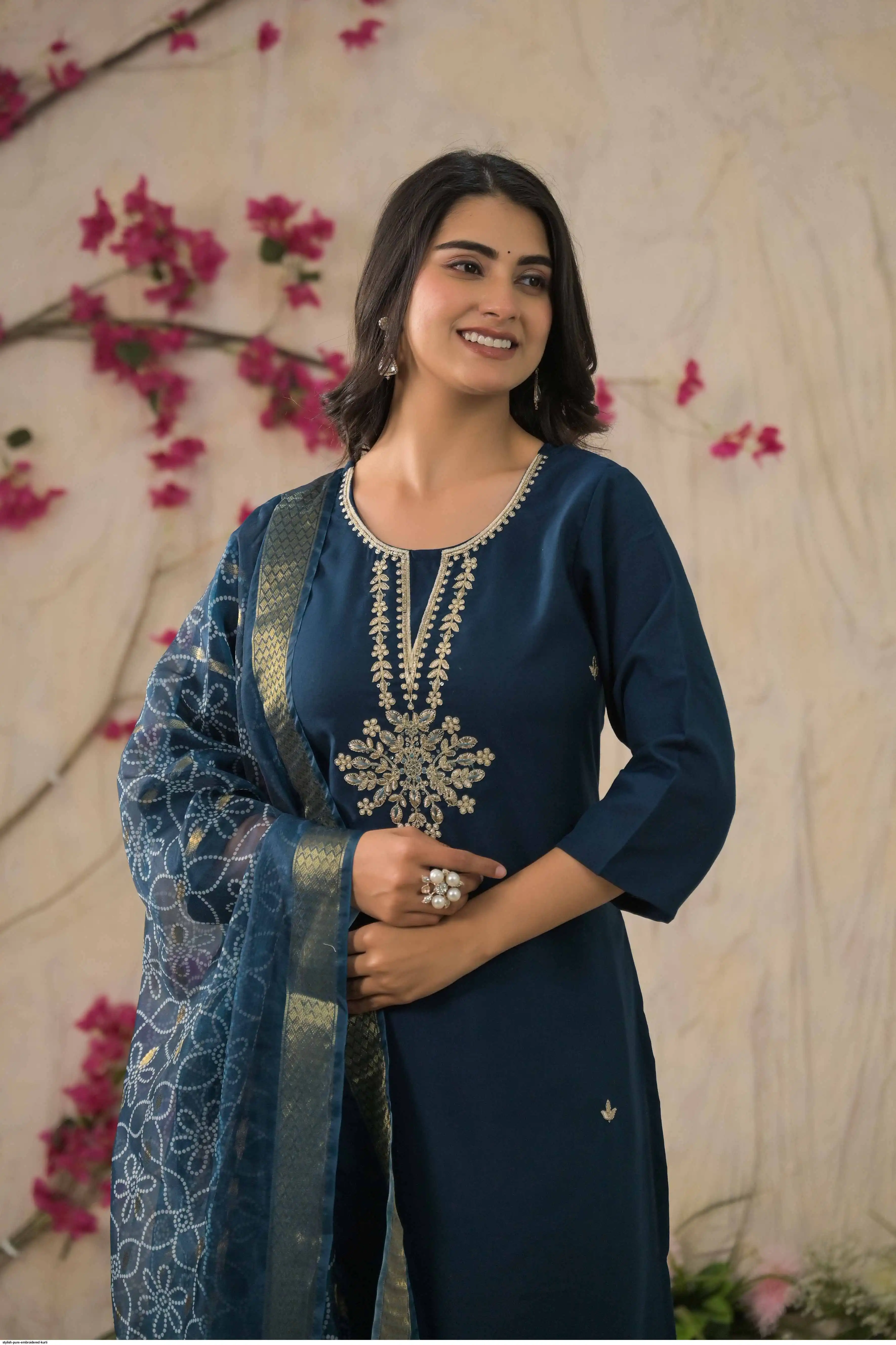 STYLISH PURE EMBROIDERED KURTI
