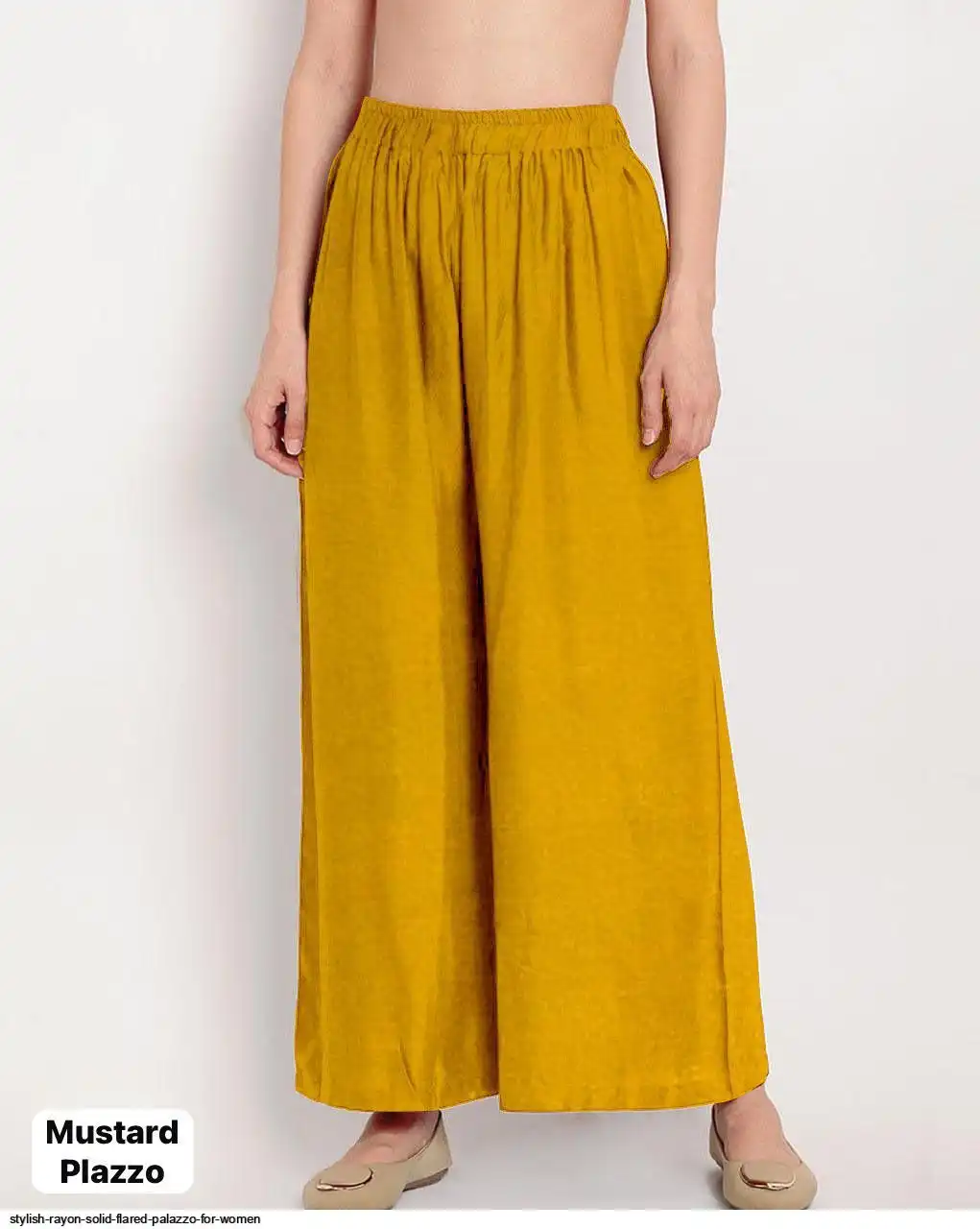 STYLISH RAYON SOLID FLARED PALAZZO FOR WOMEN K
