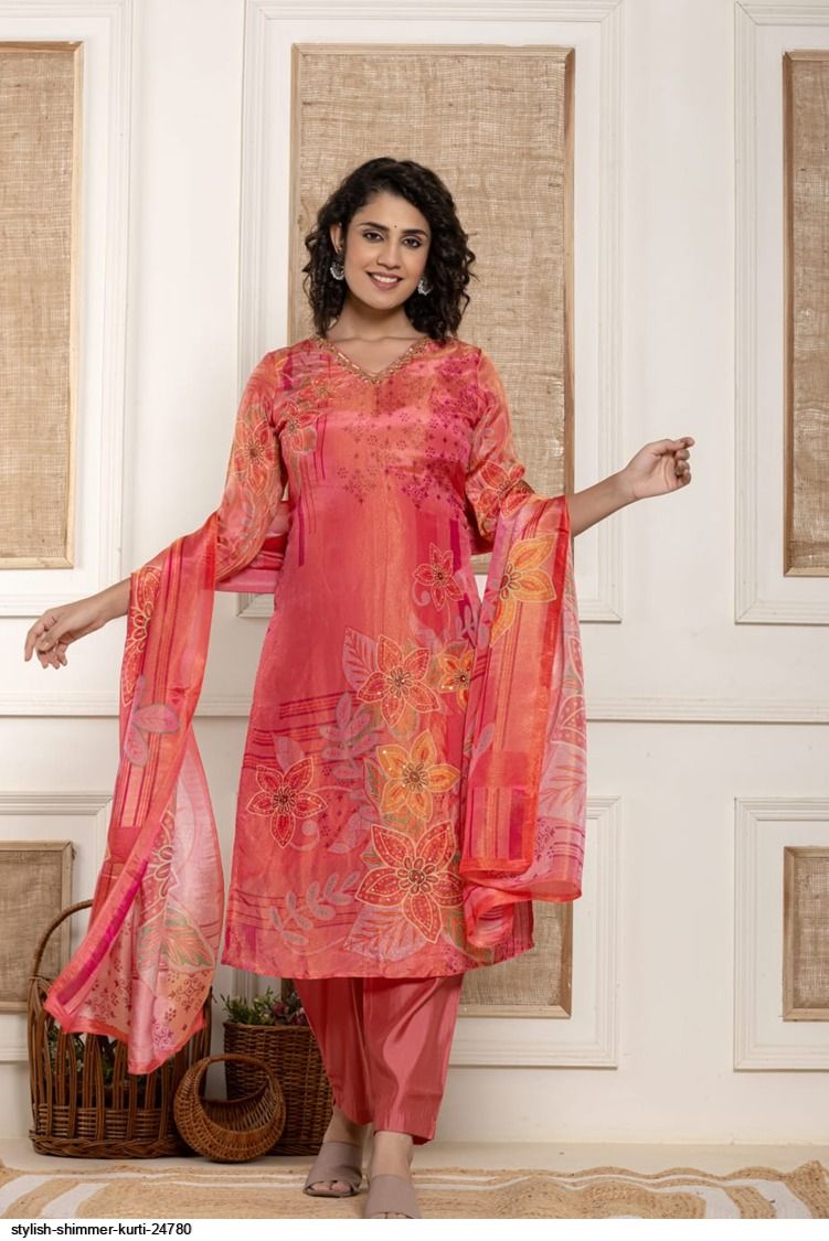 STYLISH SHIMMER KURTI 24780