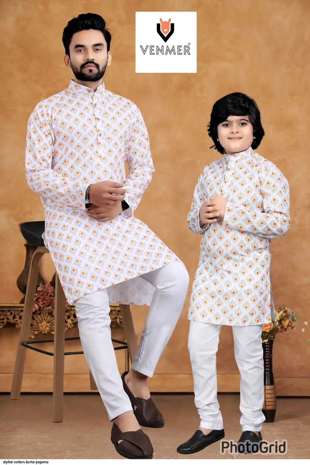 STYLIST COTTON KURTA PAJAMA SON AND FATHER I