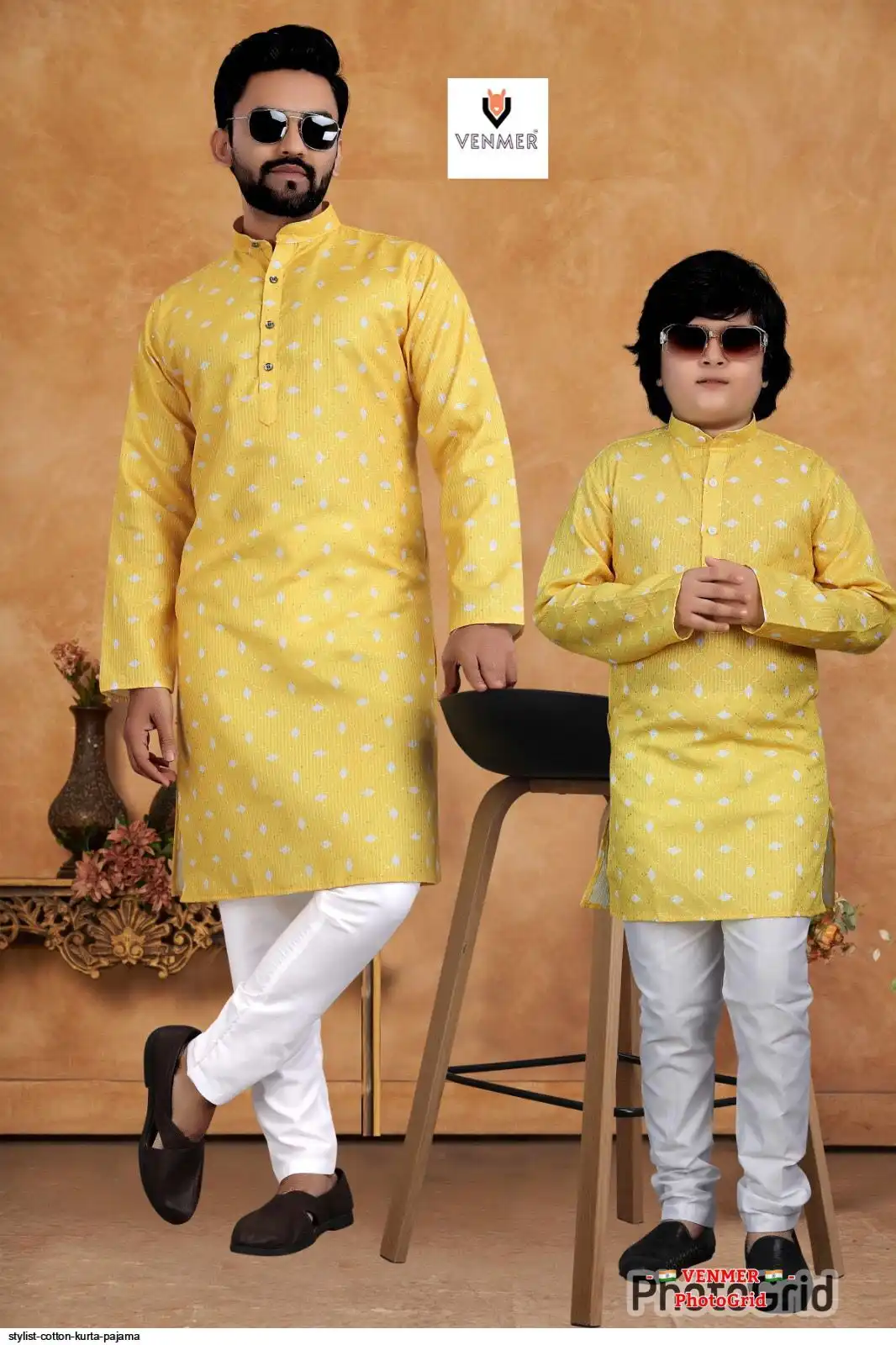 STYLIST COTTON KURTA PAJAMA SON AND FATHER G