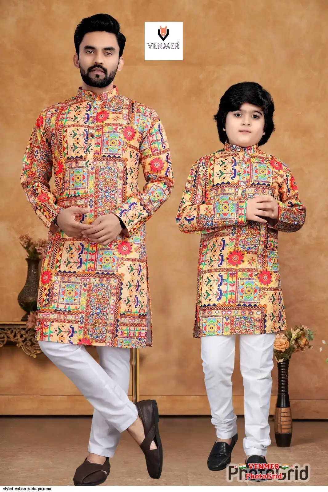 STYLIST COTTON KURTA PAJAMA SON AND FATHER H