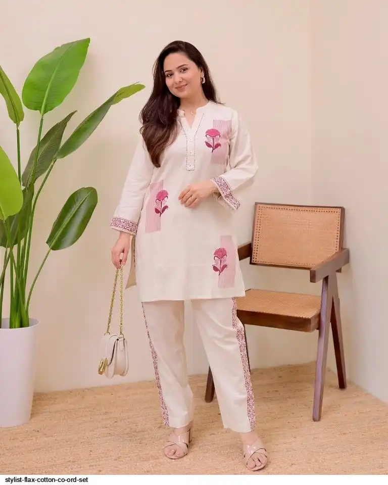 STYLIST FLAX COTTON CO ORD SET