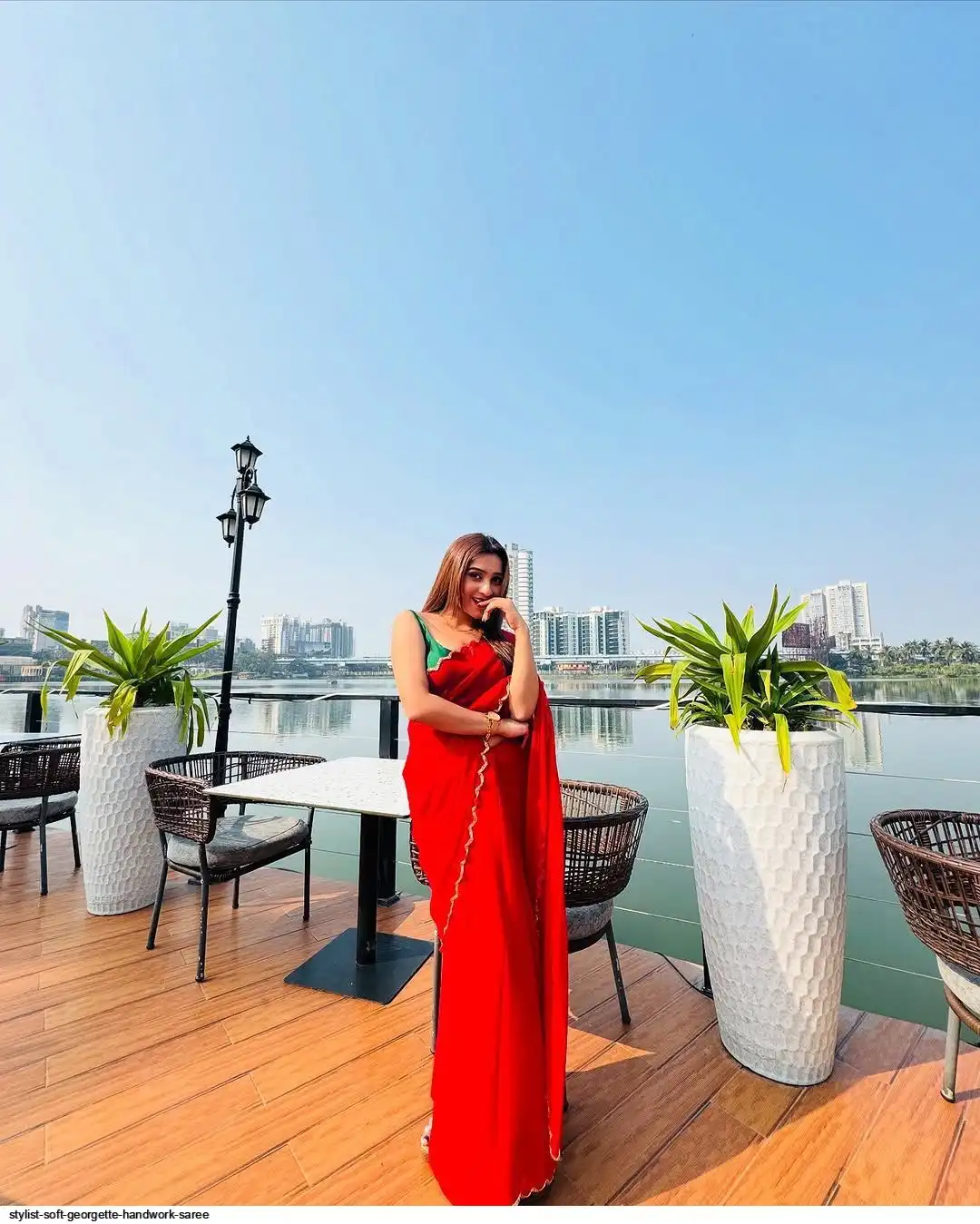 STYLIST SOFT GEORGETTE HANDWORK SAREE