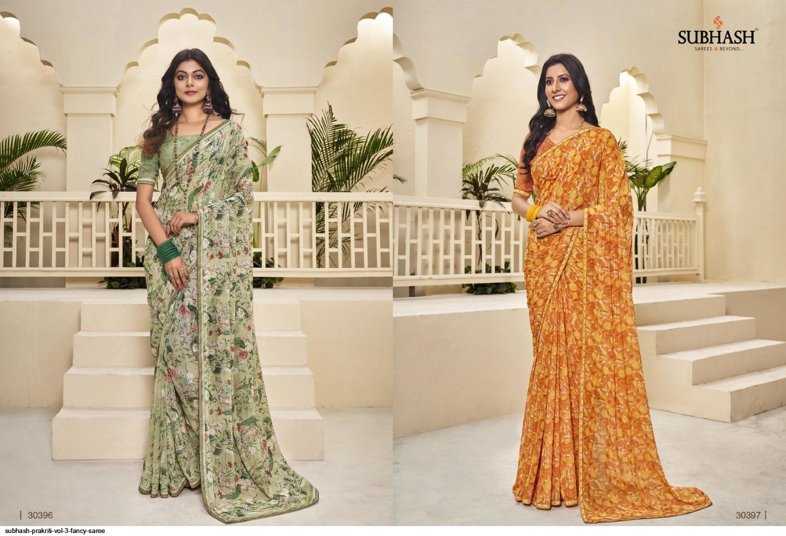 subhash prakriti vol 3 fancy saree 1481