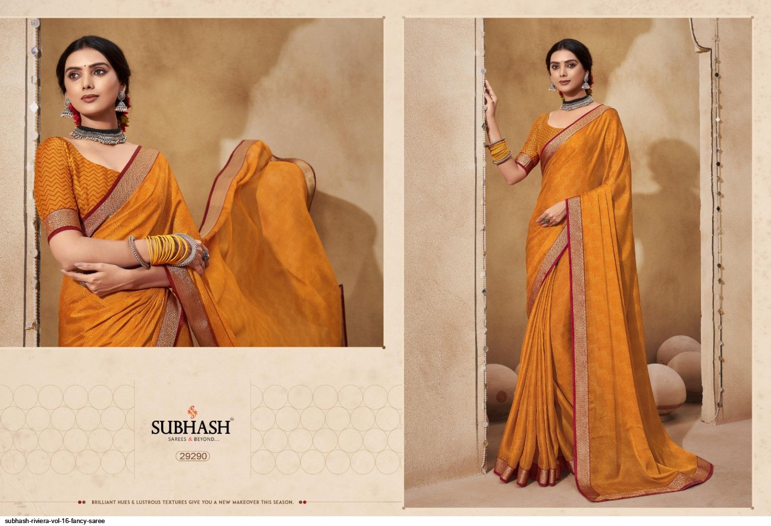 subhash riviera vol 16 fancy saree 6088