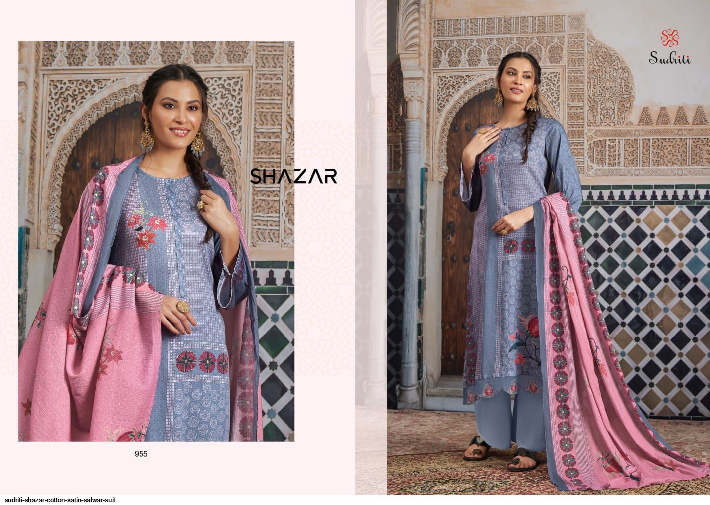 Sudriti Shazar Cotton Satin Salwar Suit