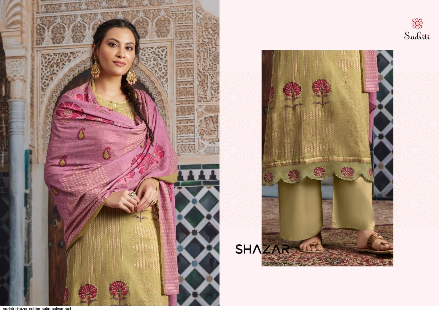 Sudriti Shazar Cotton Satin Salwar Suit