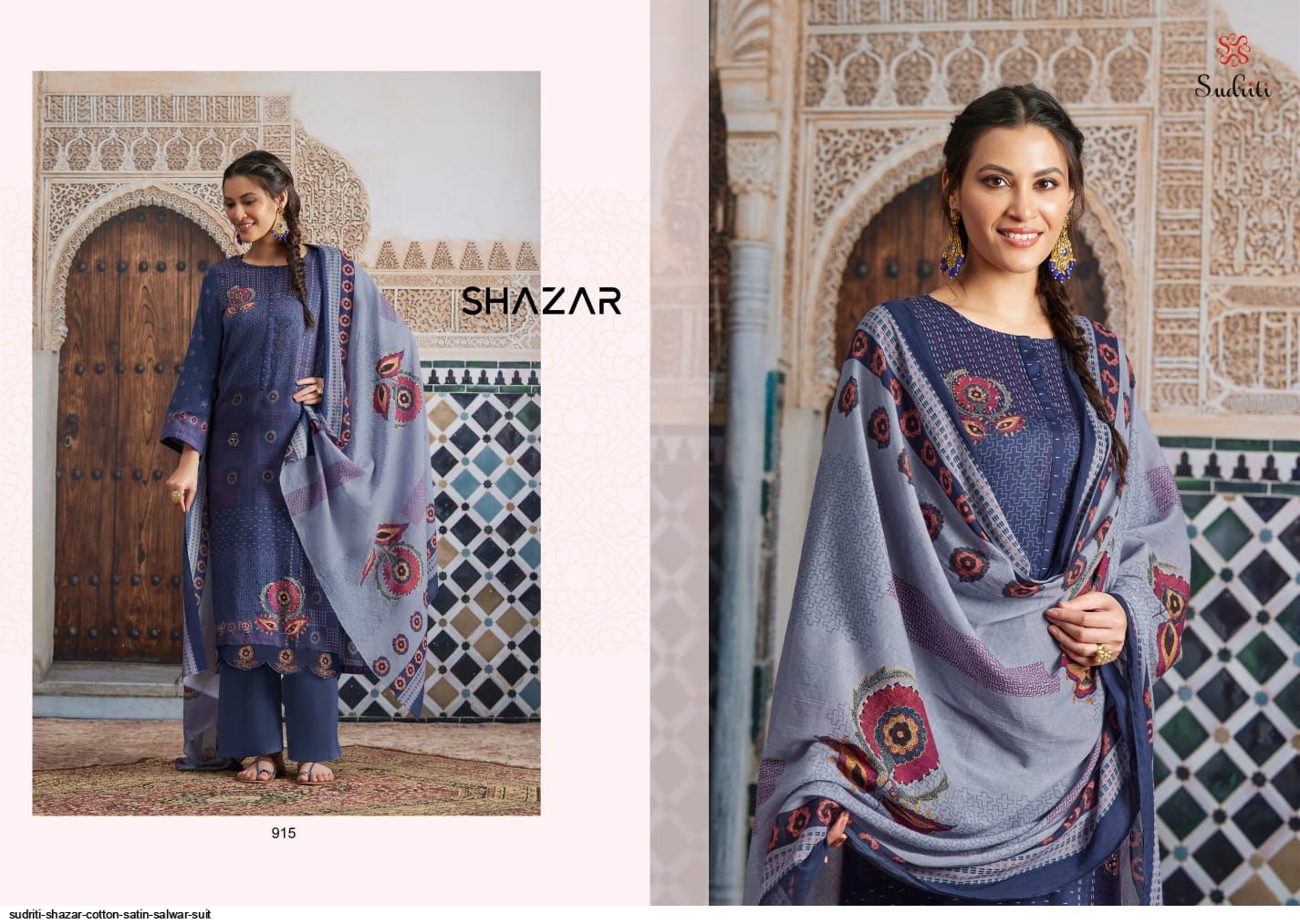 Sudriti Shazar Cotton Satin Salwar Suit