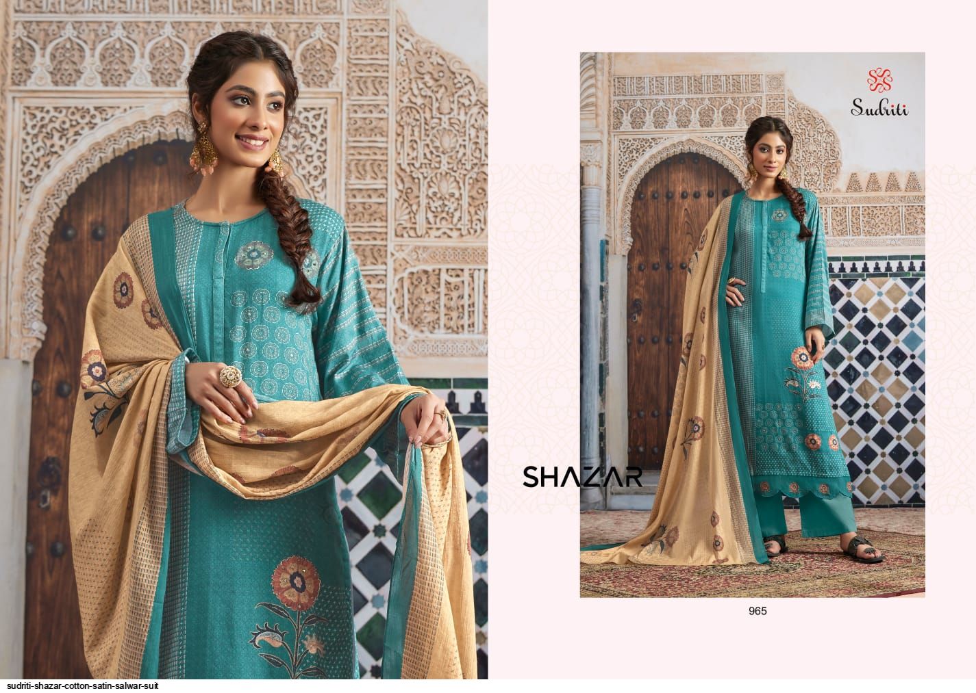 Sudriti Shazar Cotton Satin Salwar Suit