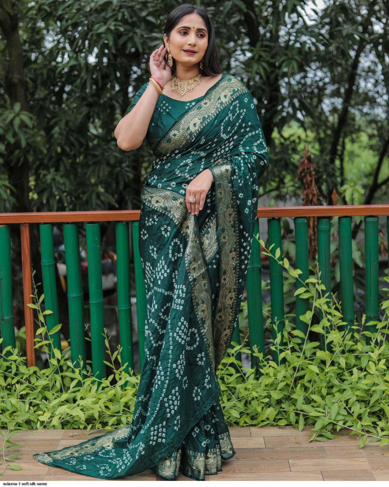 Brown Color Light Weight Soft Banarasi Silk Saree with Golden Zari Work -  Navshtri Family