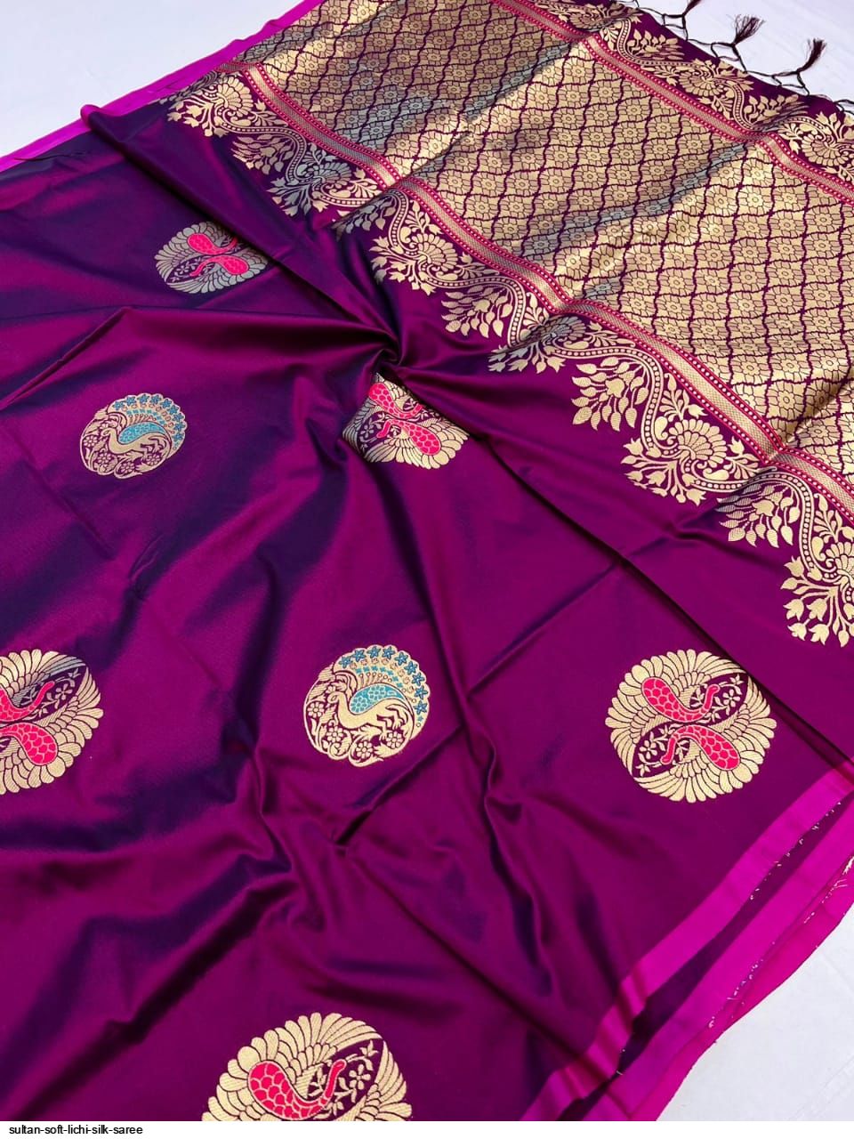 SULTAN SOFT LICHI SILK SAREE A