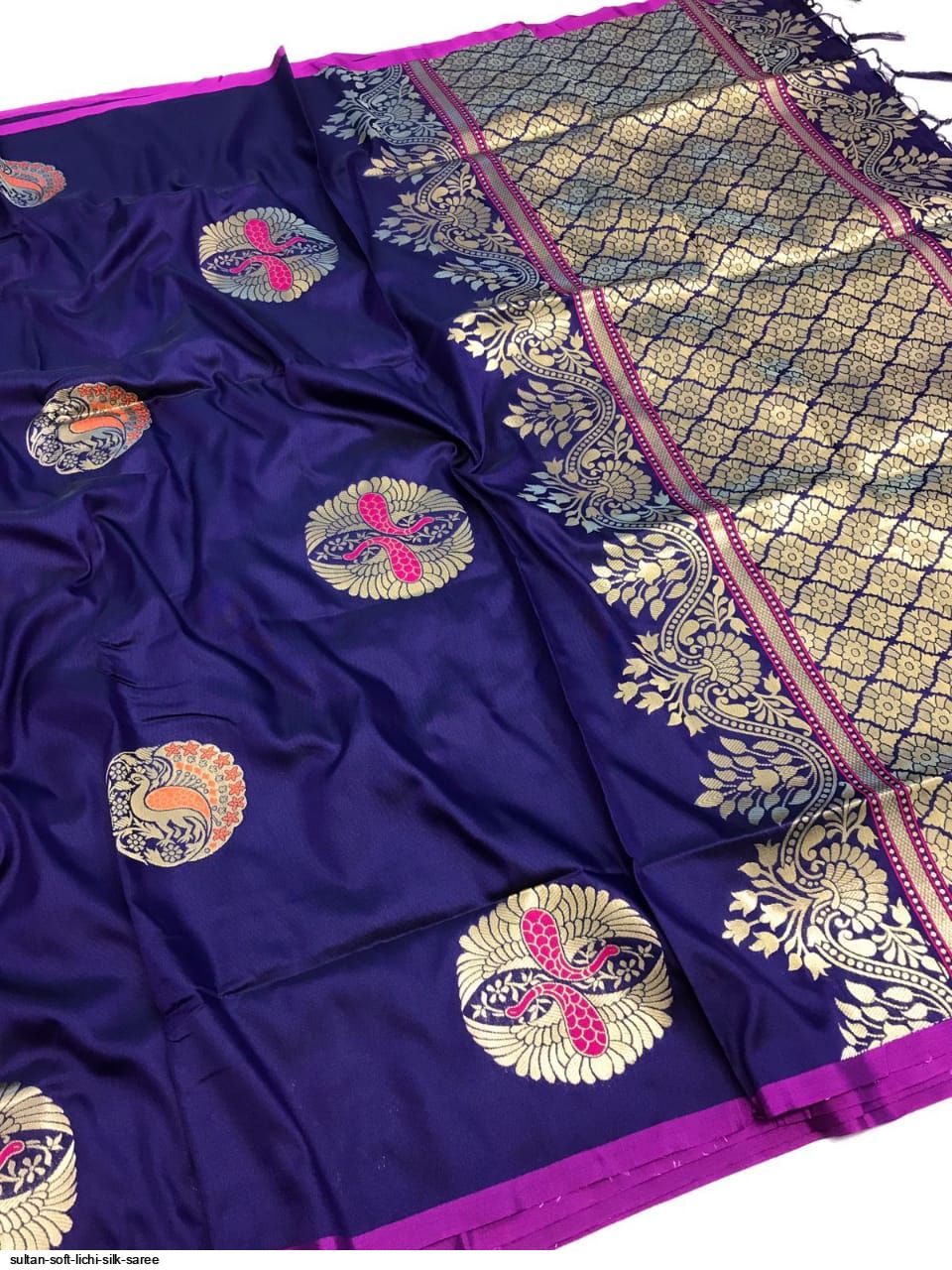 SULTAN SOFT LICHI SILK SAREE E