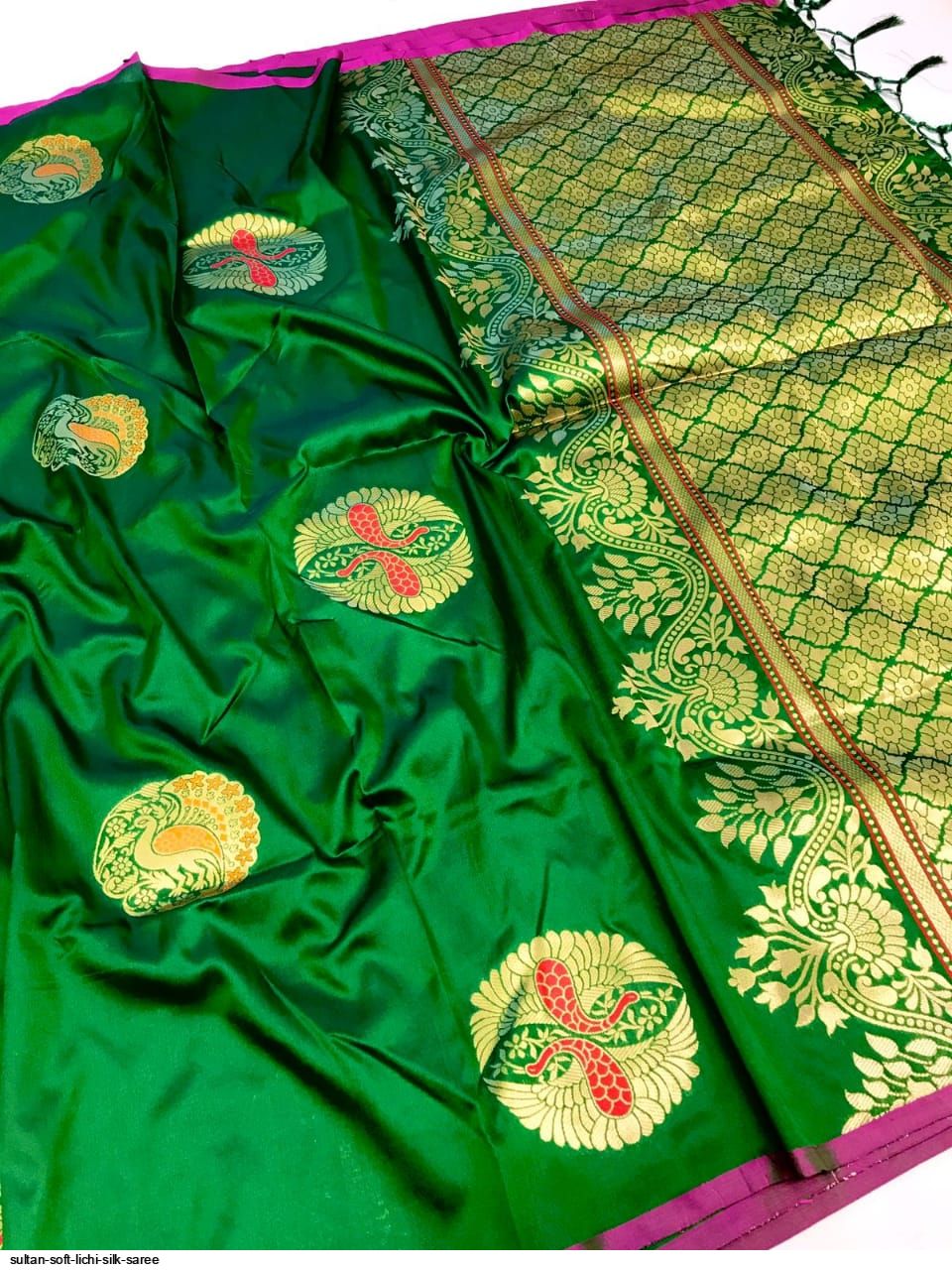 SULTAN SOFT LICHI SILK SAREE D
