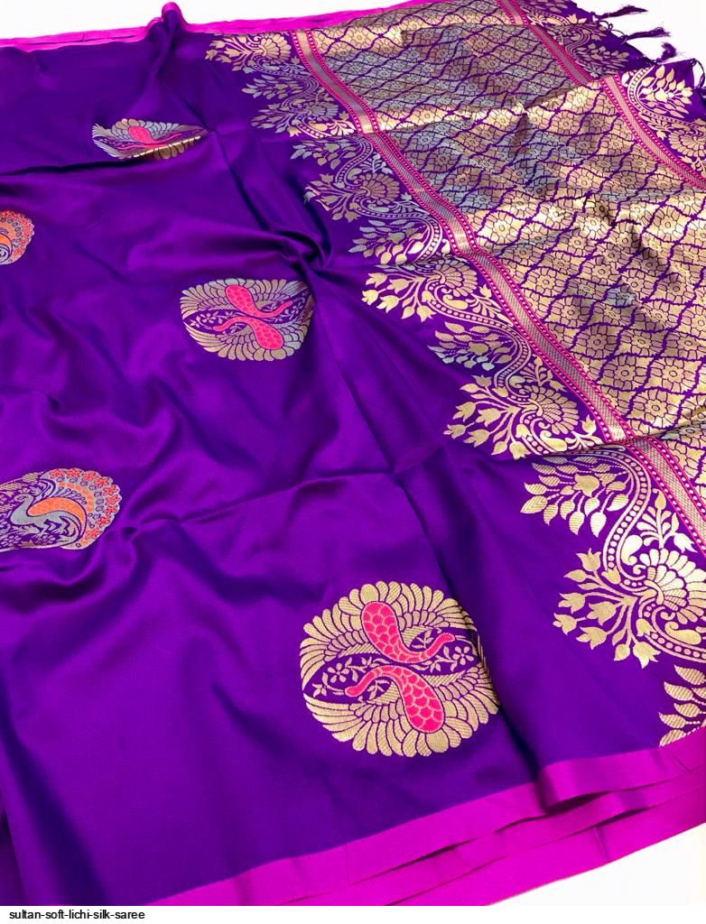 SULTAN SOFT LICHI SILK SAREE B