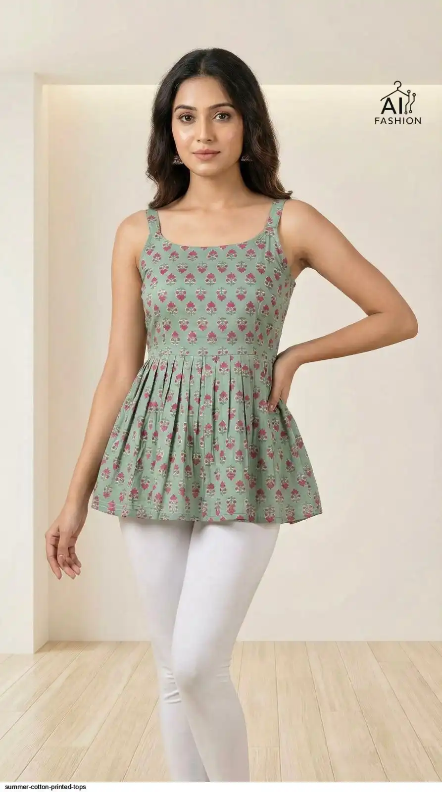SUMMER COTTON PRINTED TOPS C