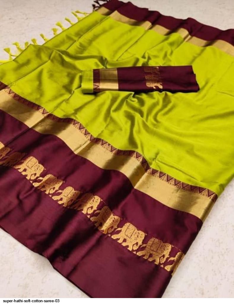SUPER HATHI SOFT COTTON SAREE 03 E