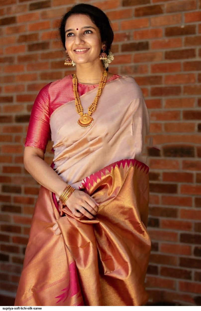 SUPRIYA SOFT LICHI SILK SAREE