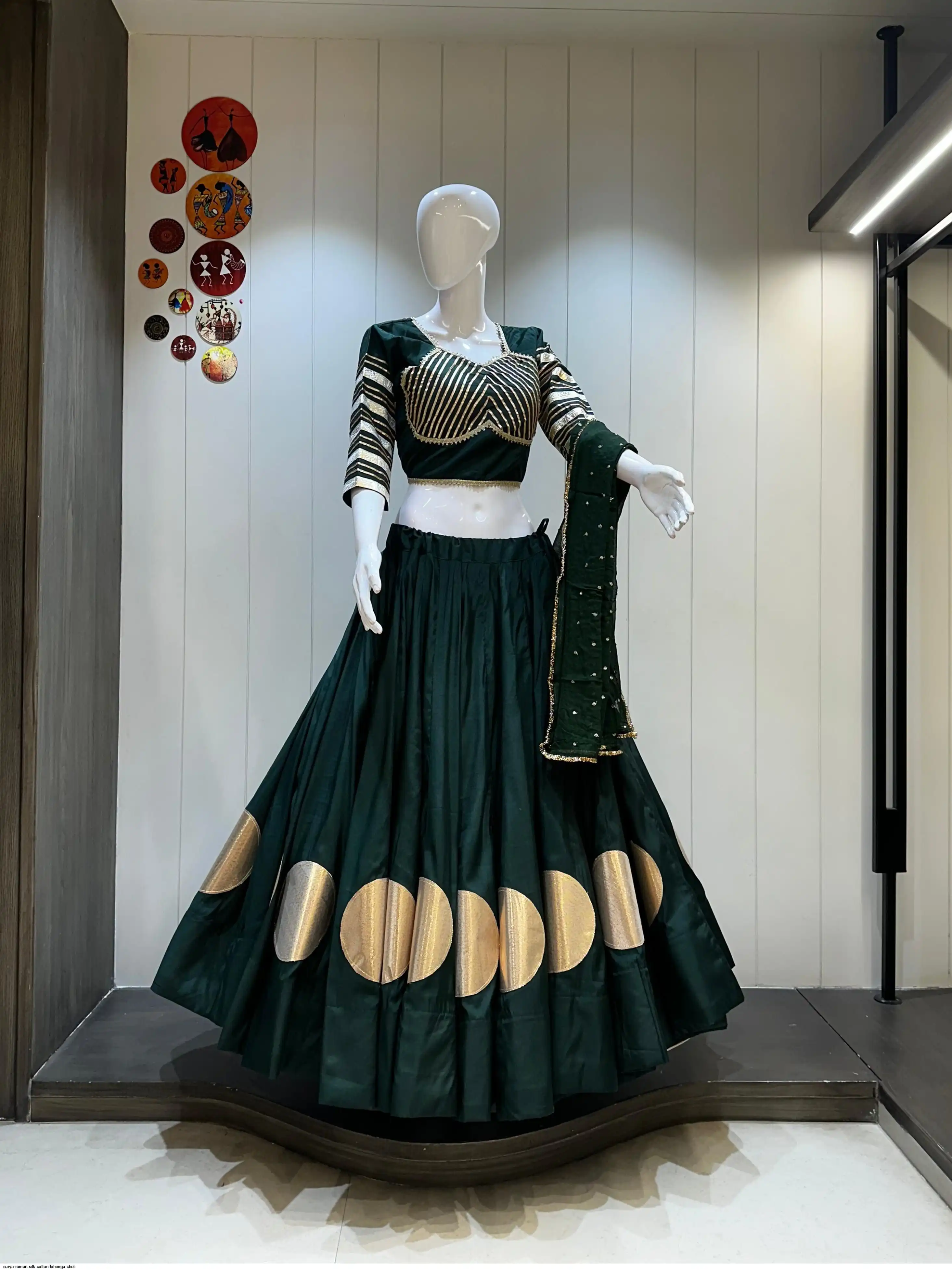 SURYA ROMAN SILK COTTON LEHENGA CHOLI 2