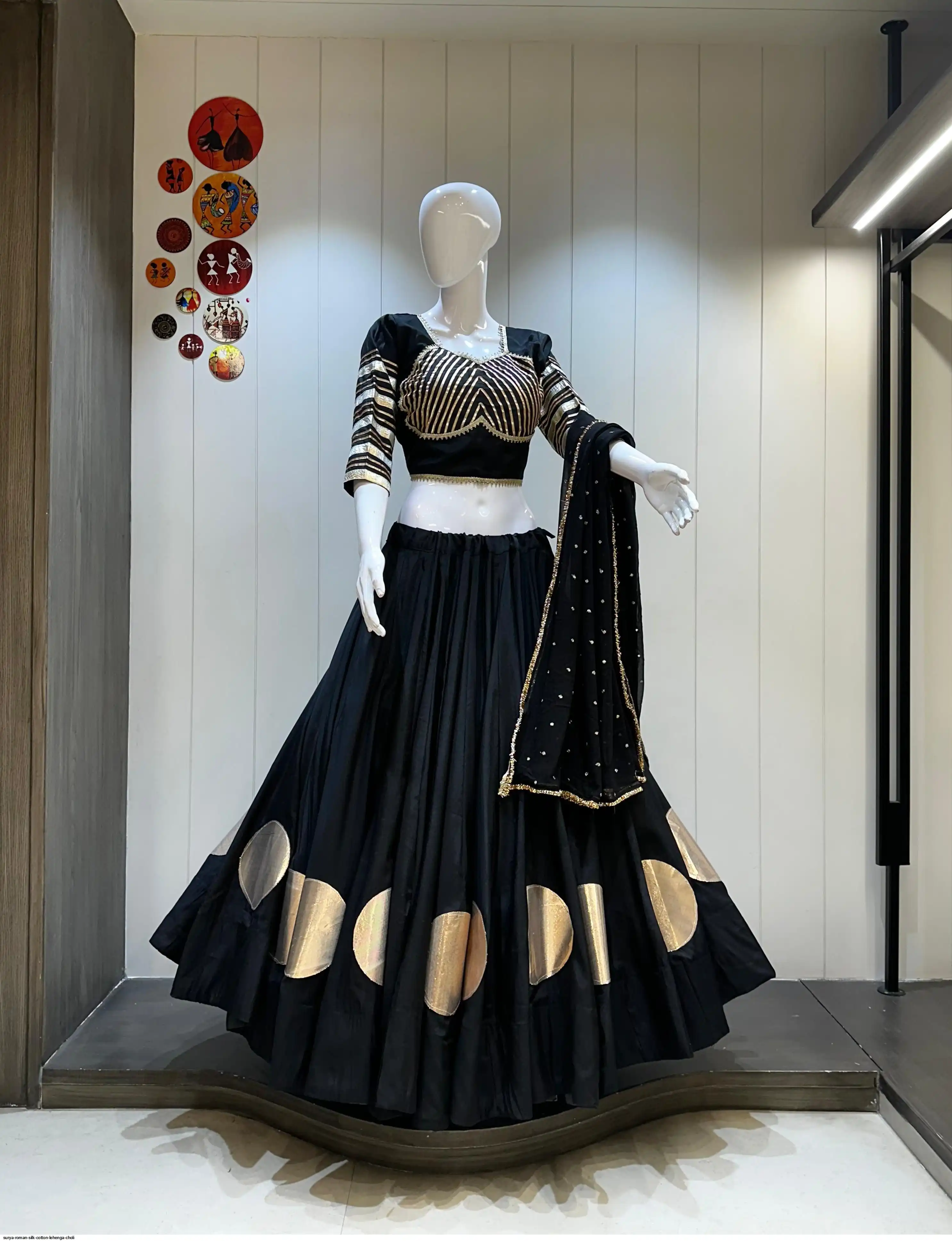 SURYA ROMAN SILK COTTON LEHENGA CHOLI 3