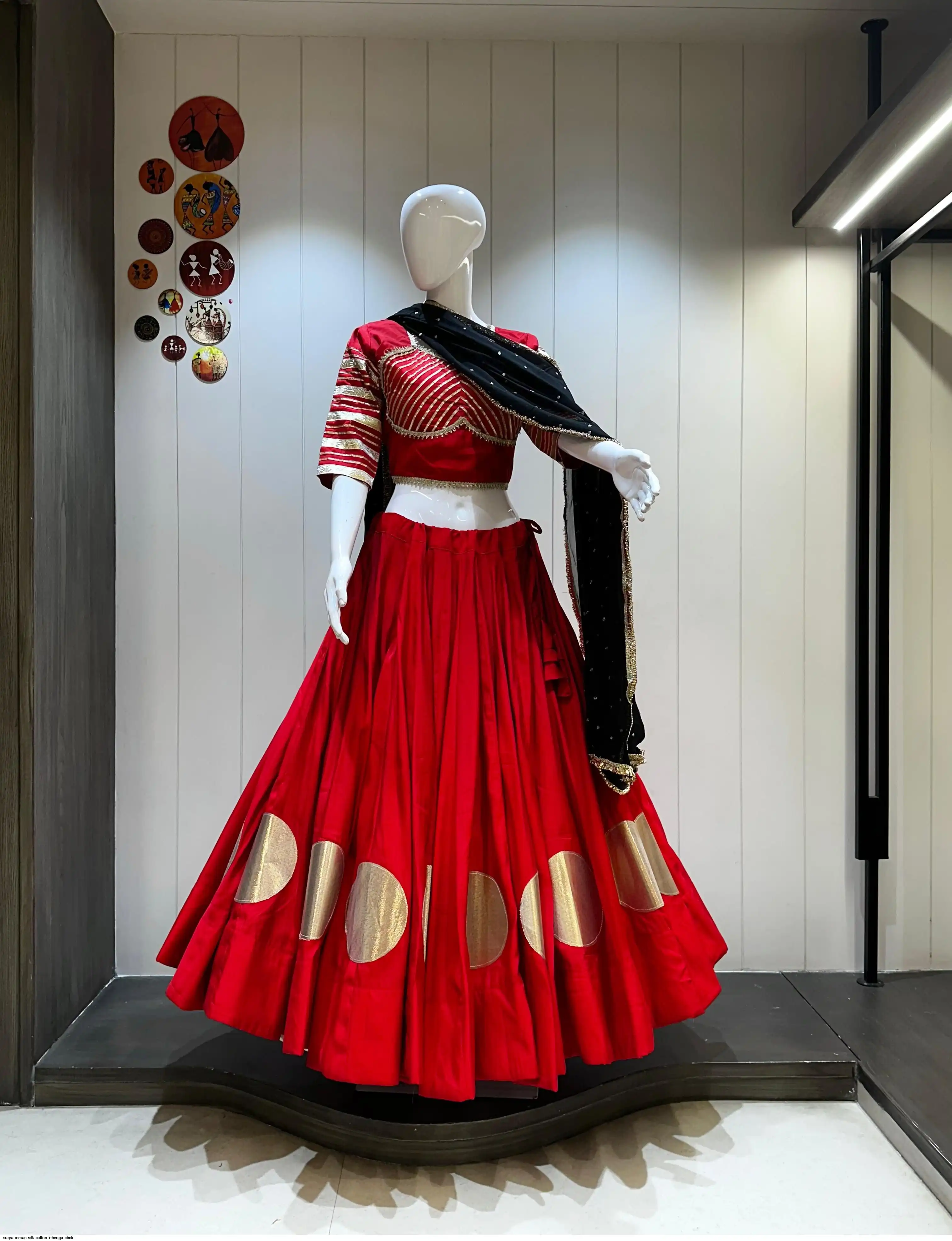 SURYA ROMAN SILK COTTON LEHENGA CHOLI 10