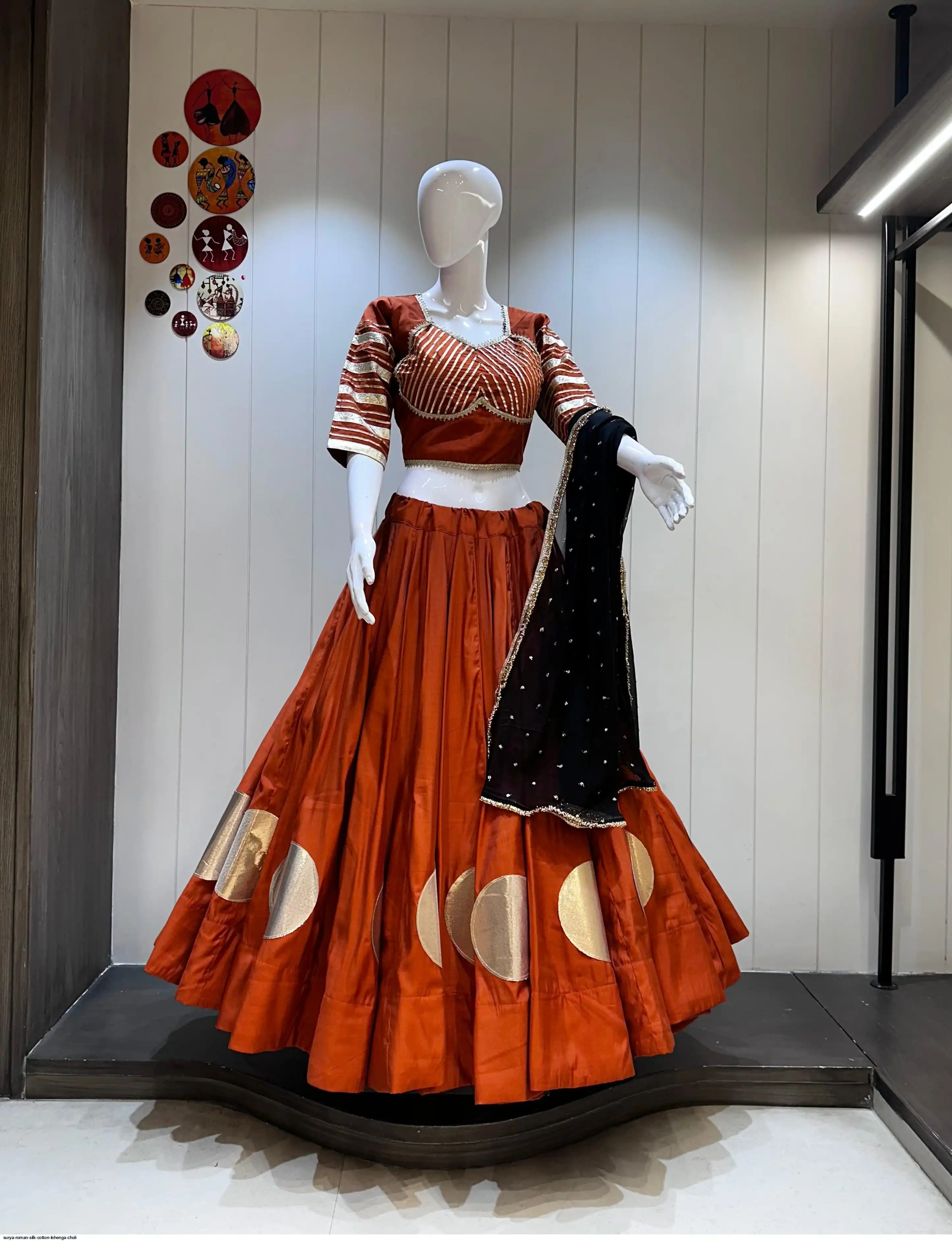 SURYA ROMAN SILK COTTON LEHENGA CHOLI 5