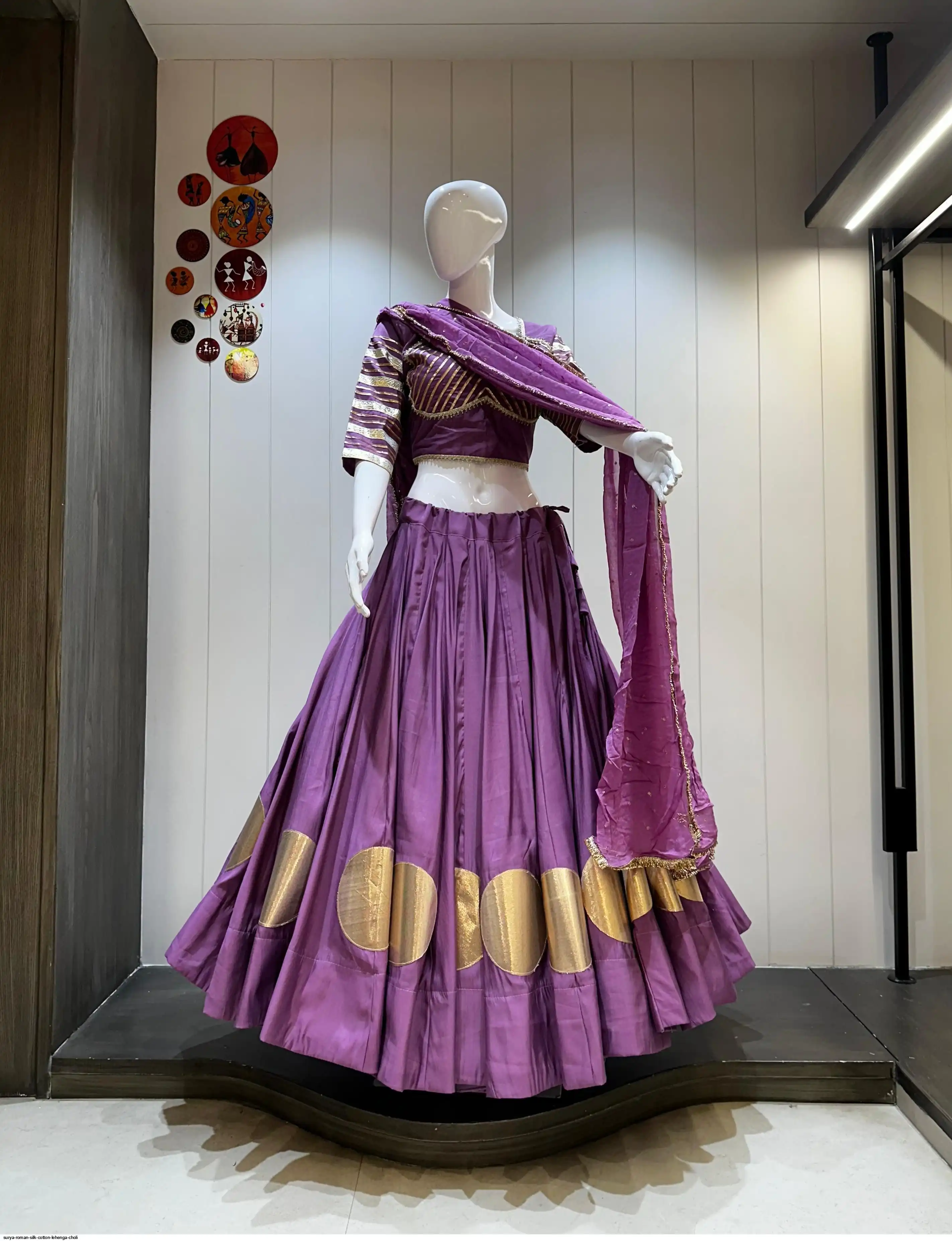 SURYA ROMAN SILK COTTON LEHENGA CHOLI 13