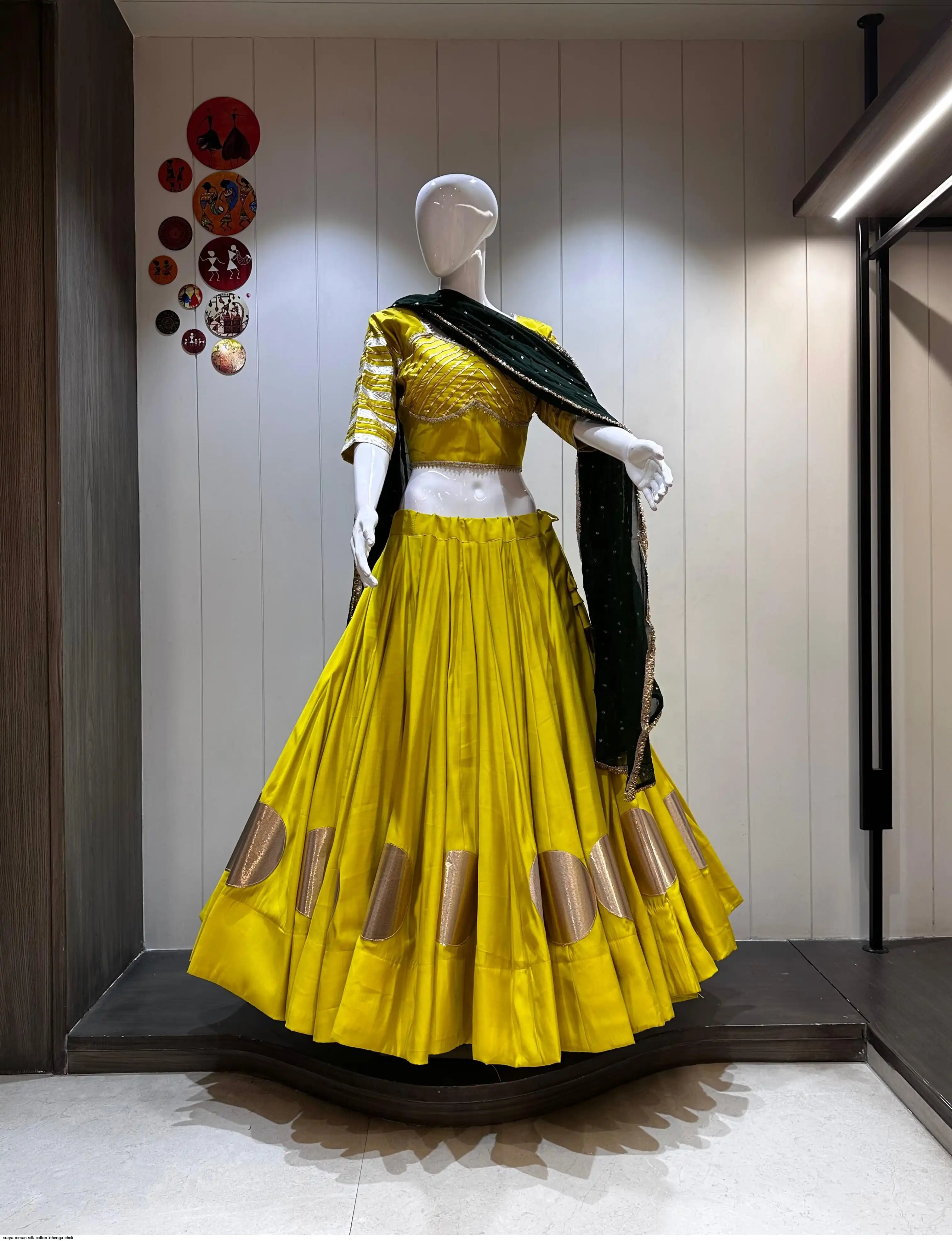 SURYA ROMAN SILK COTTON LEHENGA CHOLI 9