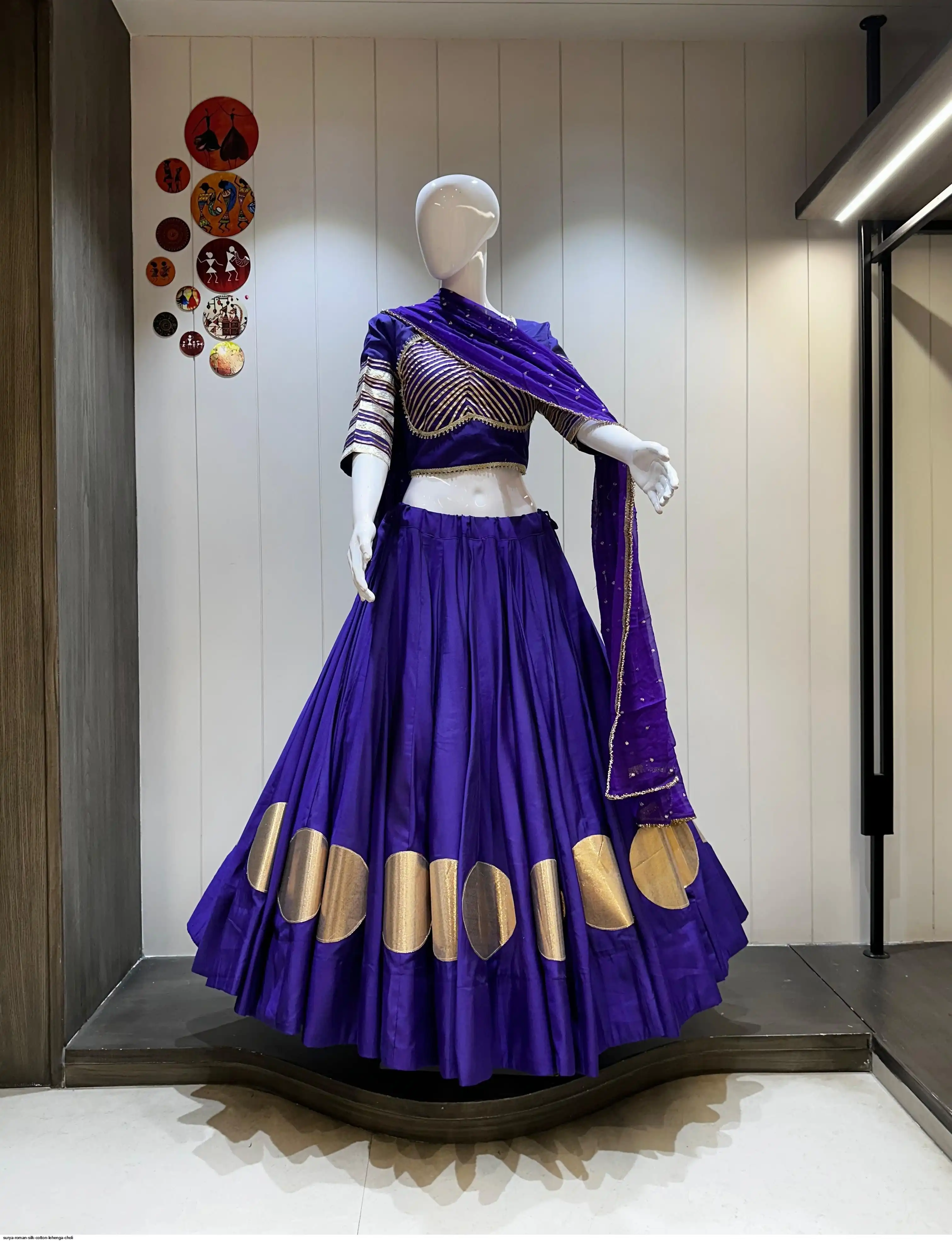 SURYA ROMAN SILK COTTON LEHENGA CHOLI 11