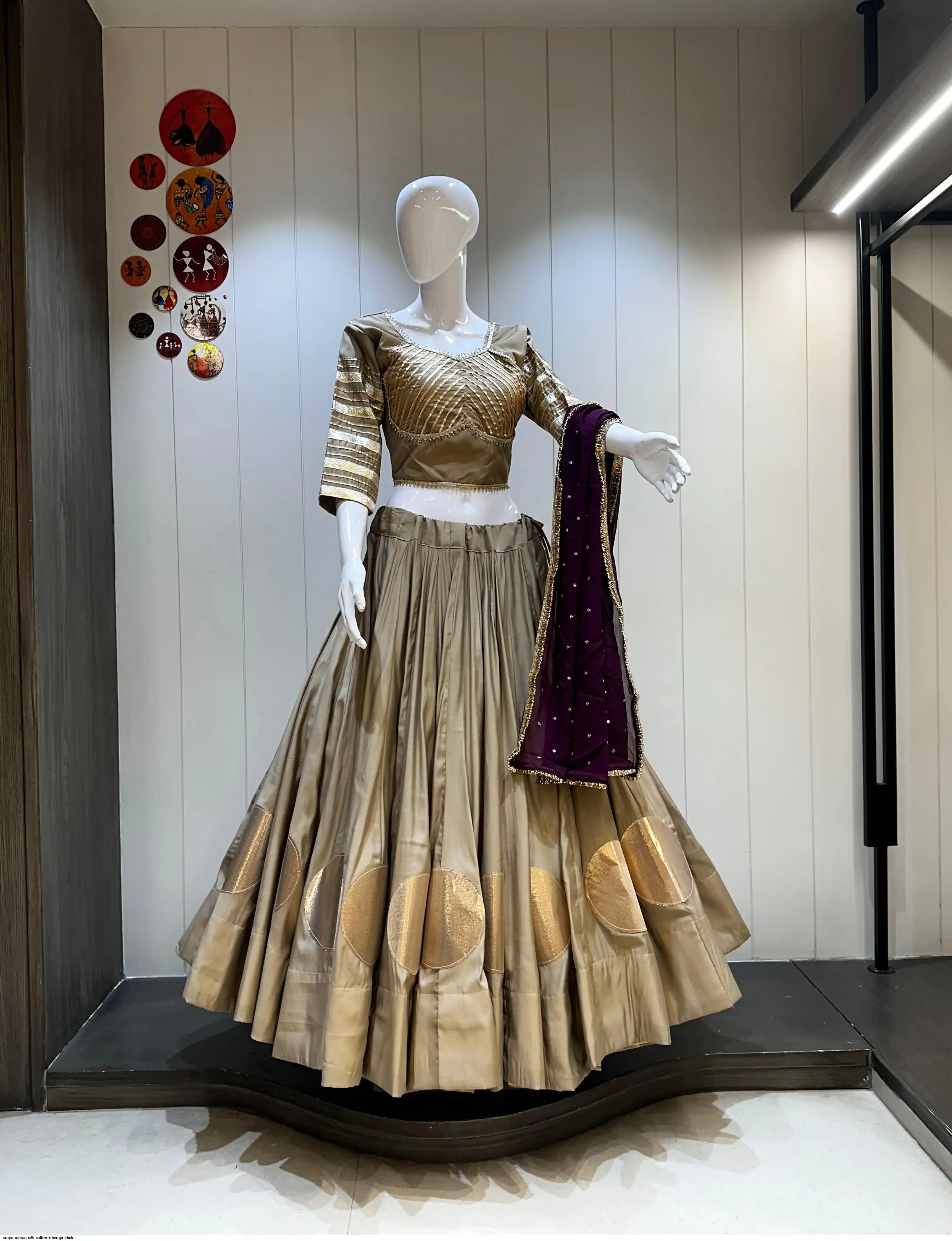 SURYA ROMAN SILK COTTON LEHENGA CHOLI 4