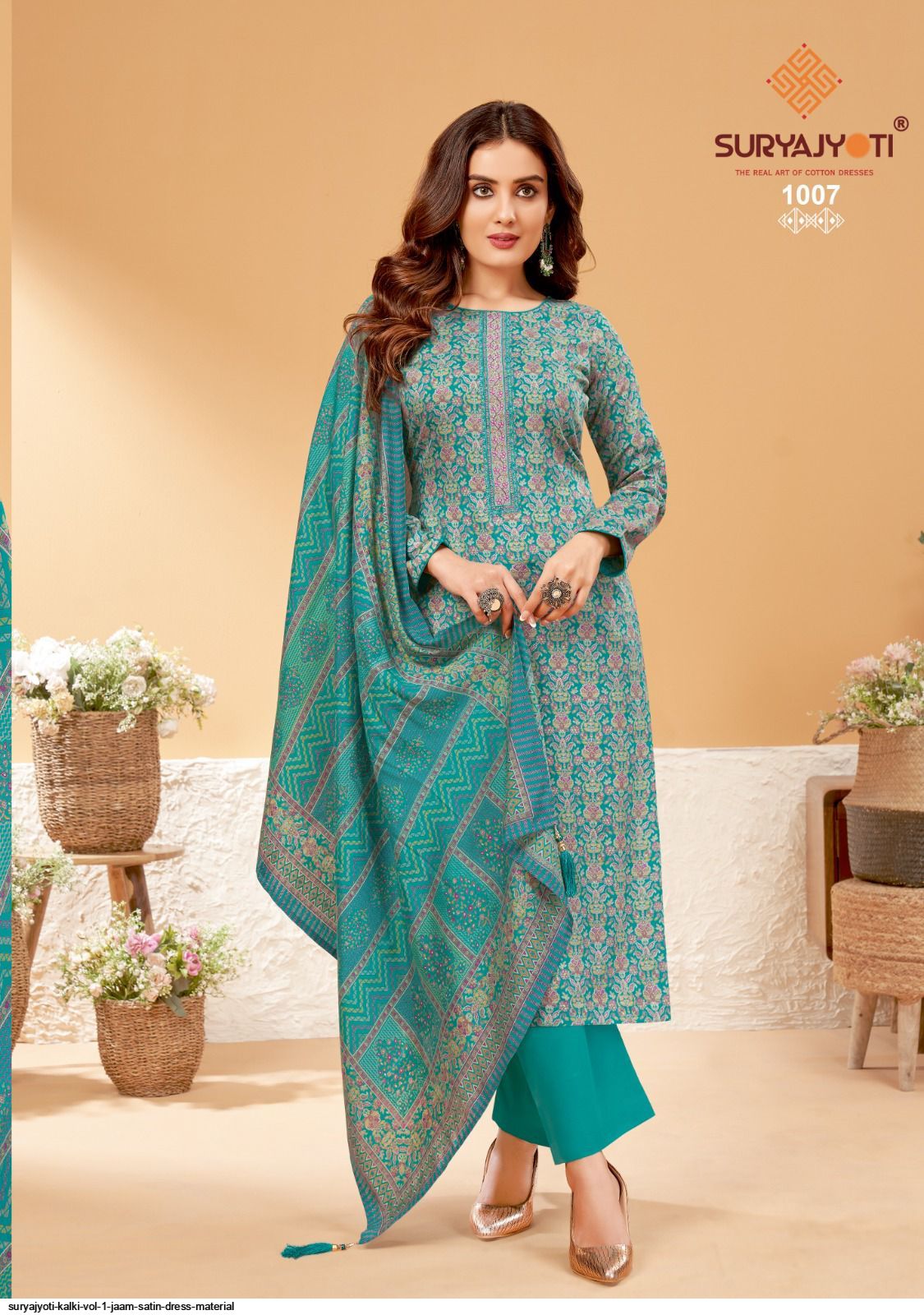 SURYAJYOTI KALKI VOL 1 JAAM SATIN DRESS MATERIAL