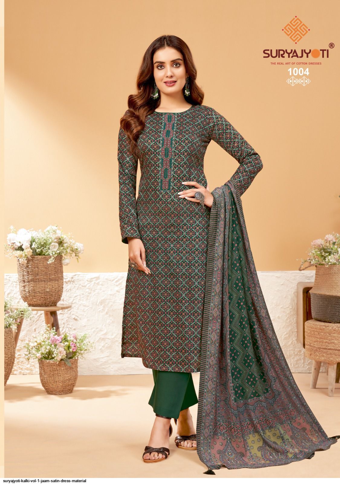 SURYAJYOTI KALKI VOL 1 JAAM SATIN DRESS MATERIAL