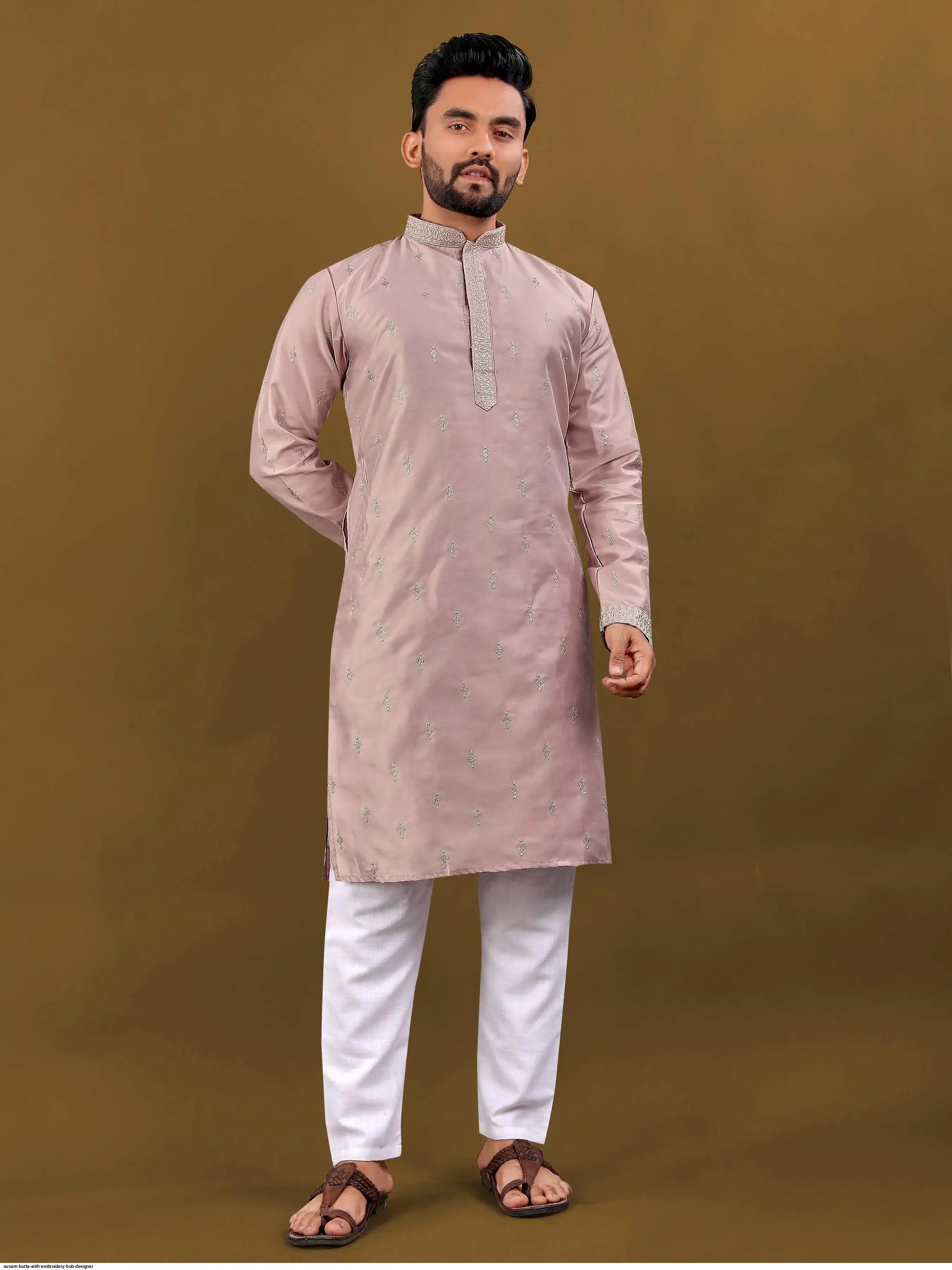SUVARN KURTA WITH EMBROIDERY BUTI DESIGNER B